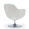 Manhattan Comfort Caisson Faux Leather Swivel Accent Chair in White and Polished Chrome, PK2 2-AC028-WH - alternate 3